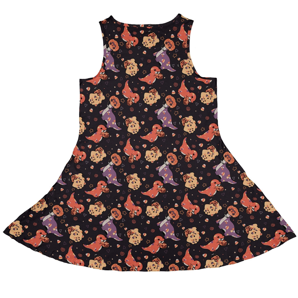 Trick or Treat Dinos Dress Geek Nerd 0925 Animal Patterns Design by Ardi Tong