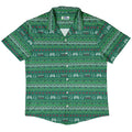 Ugly Christmas Sweater Video Gamer Button Up Shirt Geek Nerd adult sizing Christmas Print Design by Claire Murphy