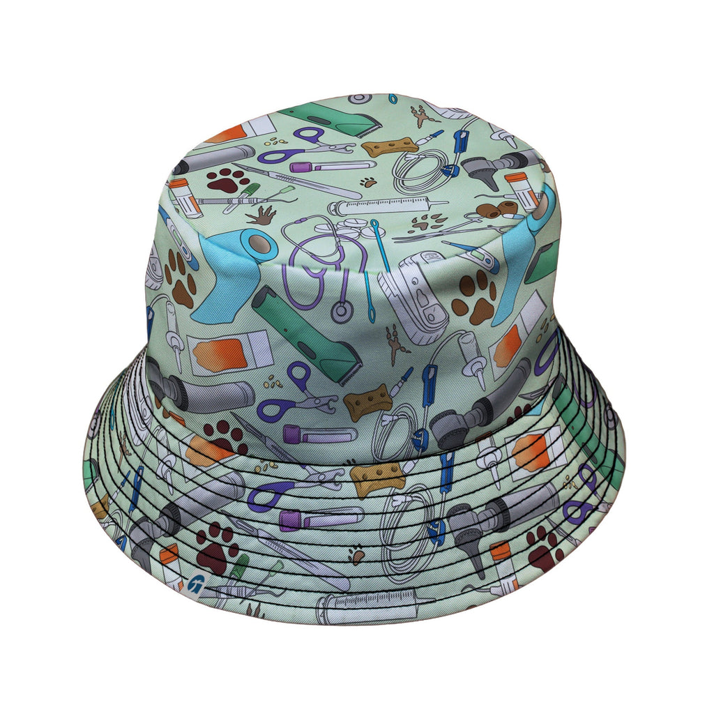 Vet Tech Bucket Hat Geek Nerd 0925 Animal Patterns Design by Julie Kitzes