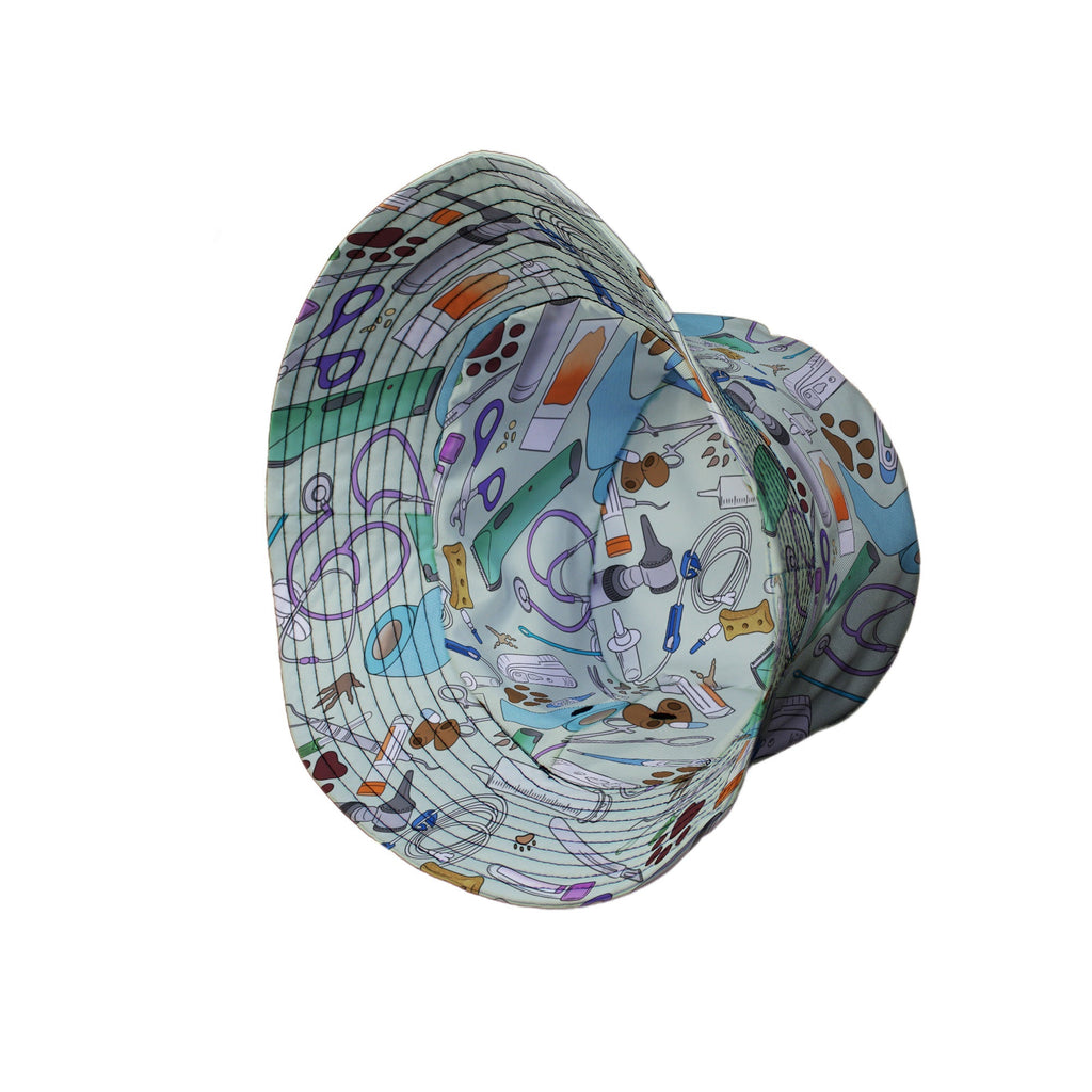 Vet Tech Bucket Hat Geek Nerd 0925 Animal Patterns Design by Julie Kitzes