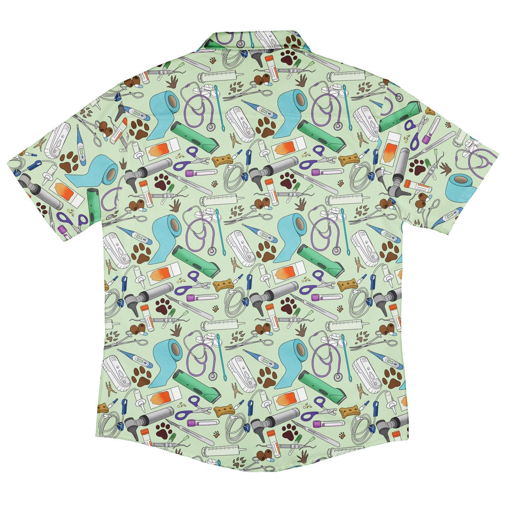 Vet Tech Button Up Shirt Geek Nerd 0925 adult sizing All Adult Button Up Shirts