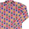 Vet Text Books Long Sleeve Button Up Shirt Geek Nerd adult sizing animal patterns Design by Zirkus Design