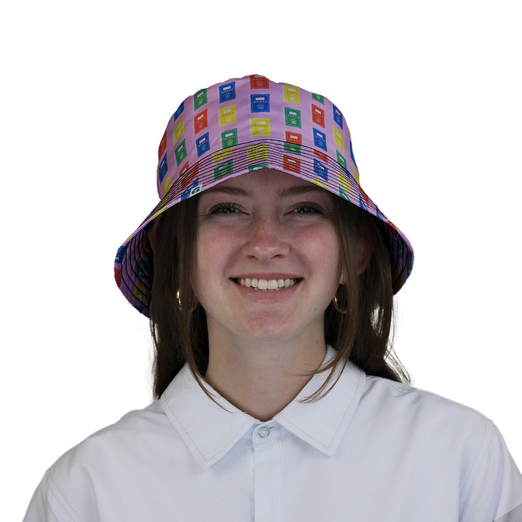 Vet Text Books Bucket Hat Geek Nerd animal patterns Design by Zirkus Design lx - B