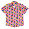 Vet Text Books Button Up Shirt Geek Nerd adult sizing animal patterns Design by Zirkus Design