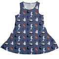 Video Game Cats Light Dress Geek Nerd Animal Patterns Design by Claire Murphy lx - C