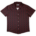 Video Game Hearts Black Button Up Shirt - adult sizing - Design by Heather Davenport - Simple Patterns