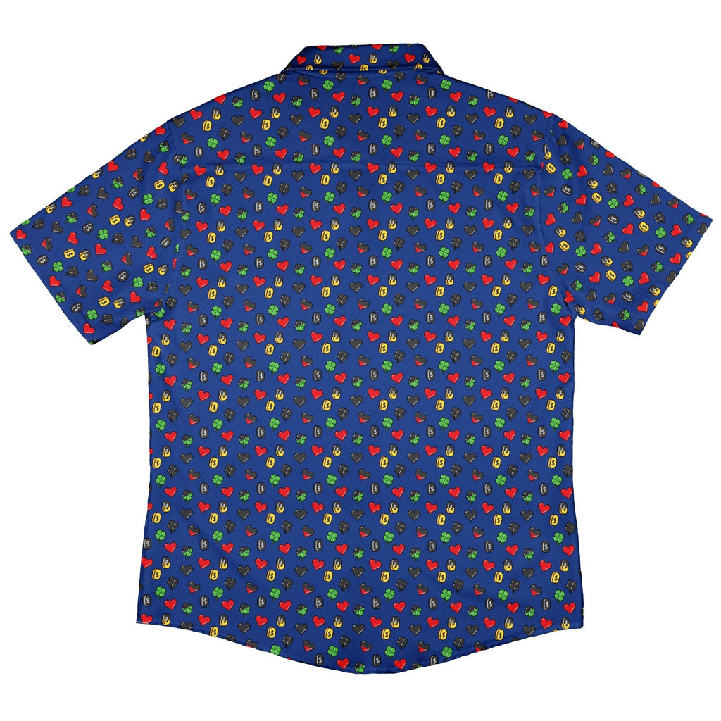 Video Game Stats Button Up Shirt Geek Nerd 0925 adult sizing All Adult Button Up Shirts
