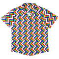 Video Game Swords Rainbow LGBTQ+ Pride Button Up Shirt - adult sizing - Design by Heather Davenport - Pride Patterns