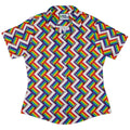 Video Game Swords Rainbow LGBTQ+ Pride Curvy Button Up Shirt Geek Nerd Design by Heather Davenport Pride Patterns video game arcade print