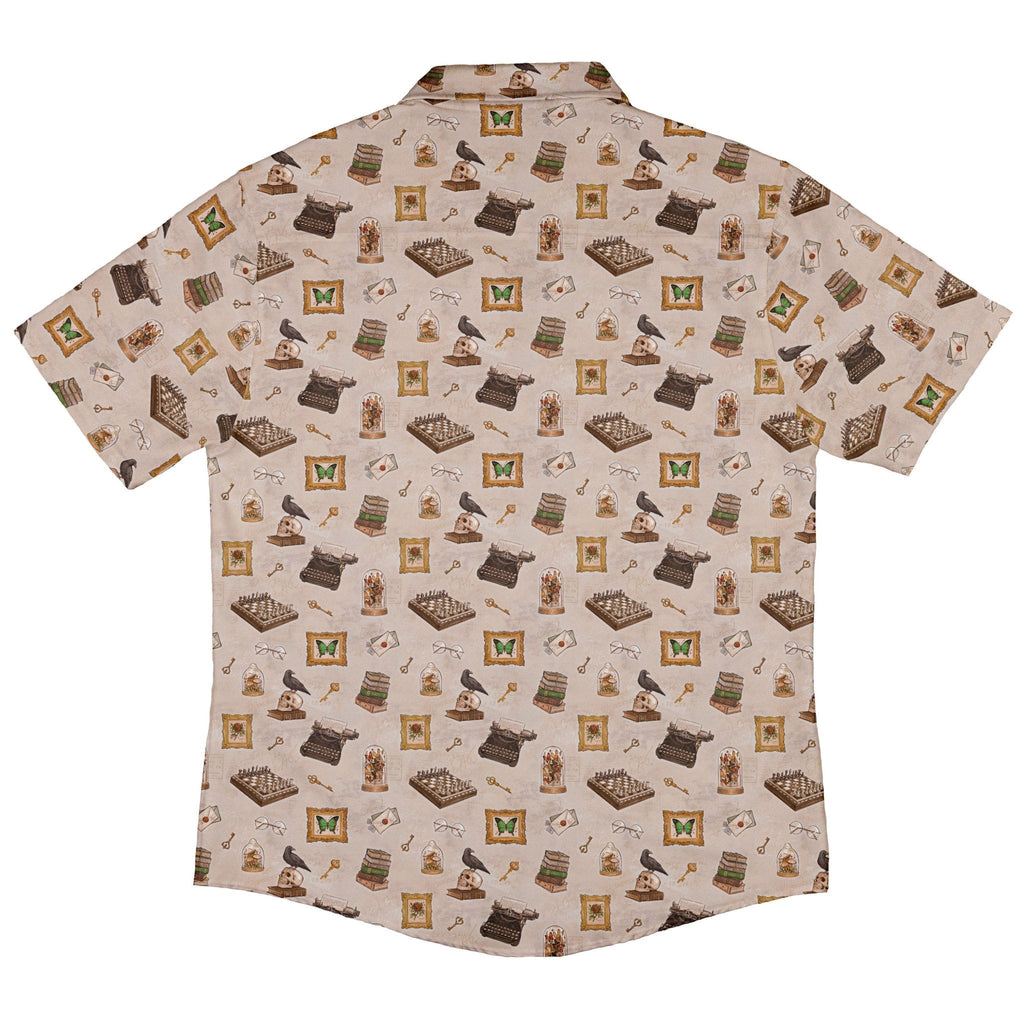 Vintage Gothic Library Button Up Shirt - adult sizing - Anime - Ivy Dolamore