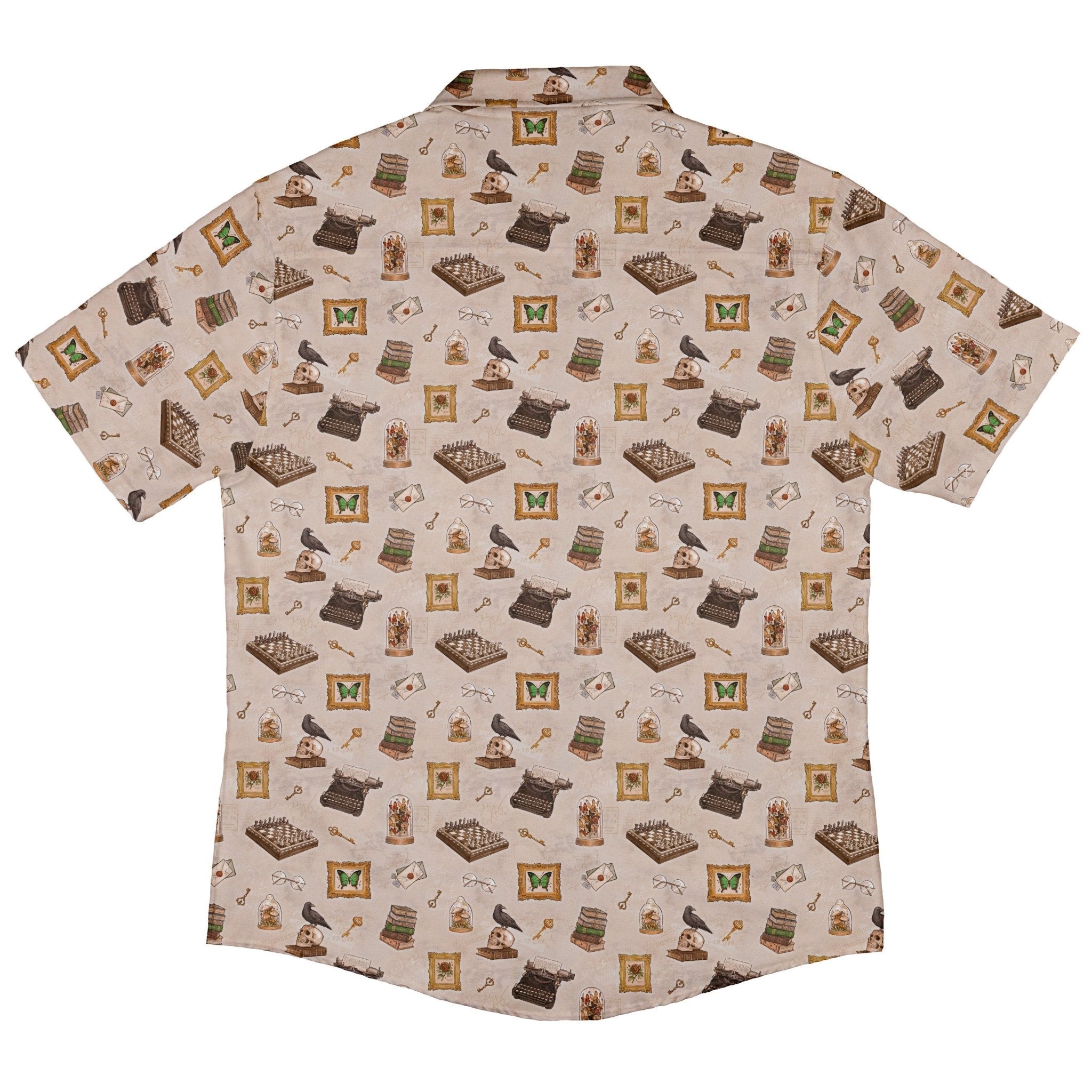 Vintage Gothic Library Button Up Shirt - adult sizing - Anime - Ivy Dolamore