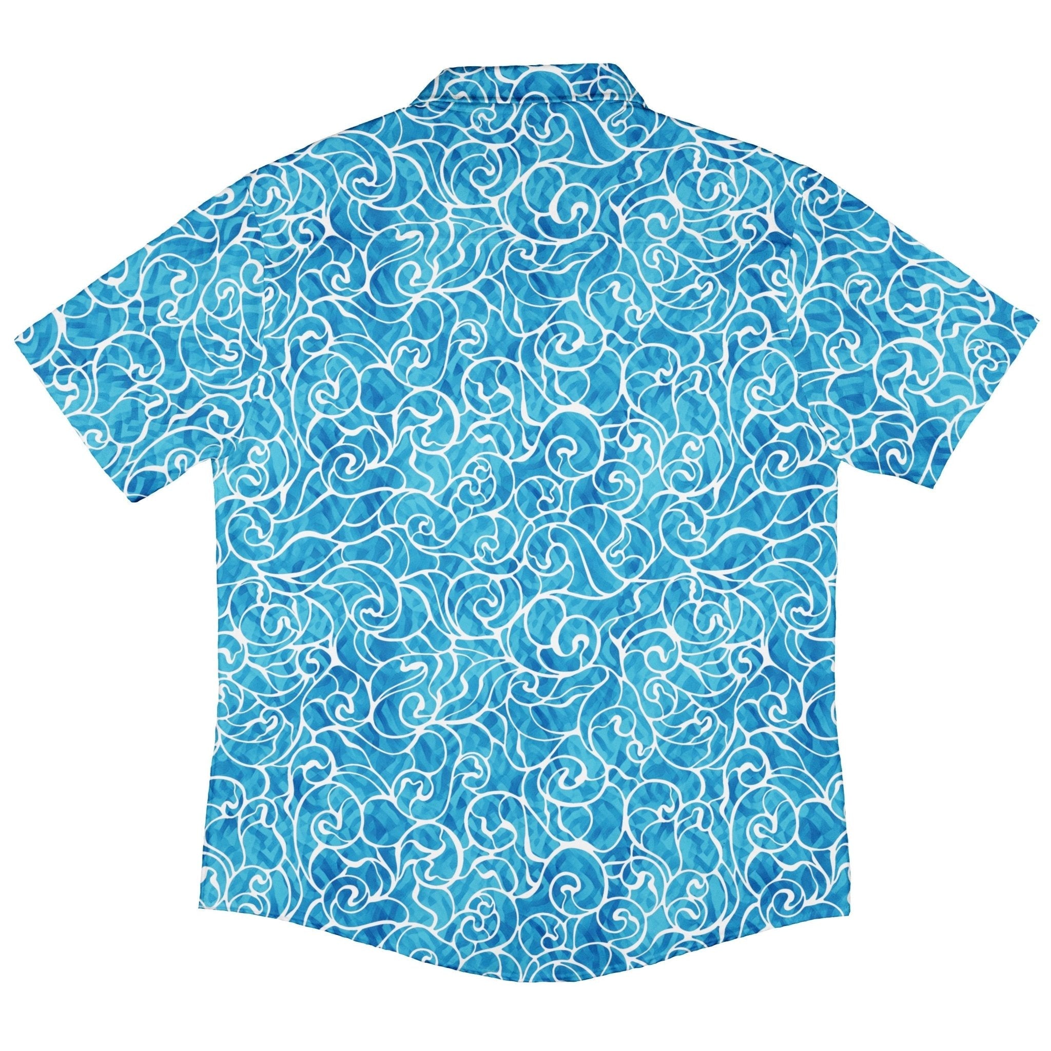 Waves light Button Up Shirt Geek Nerd adult sizing Design By Brigid Ashwood Marine biology