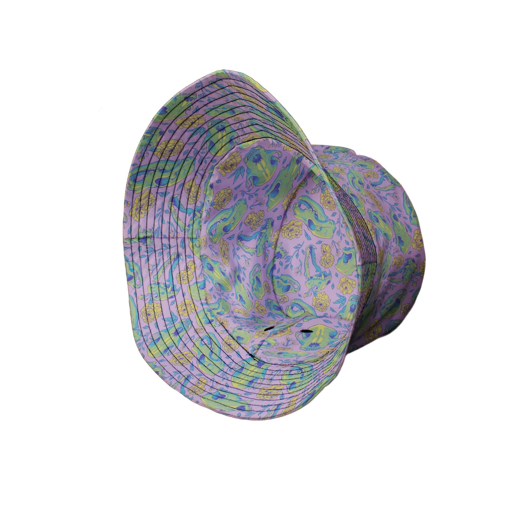 Wildfang Flora Pink Bucket Hat Geek Nerd animal patterns botany print Design by Julie Kitzes