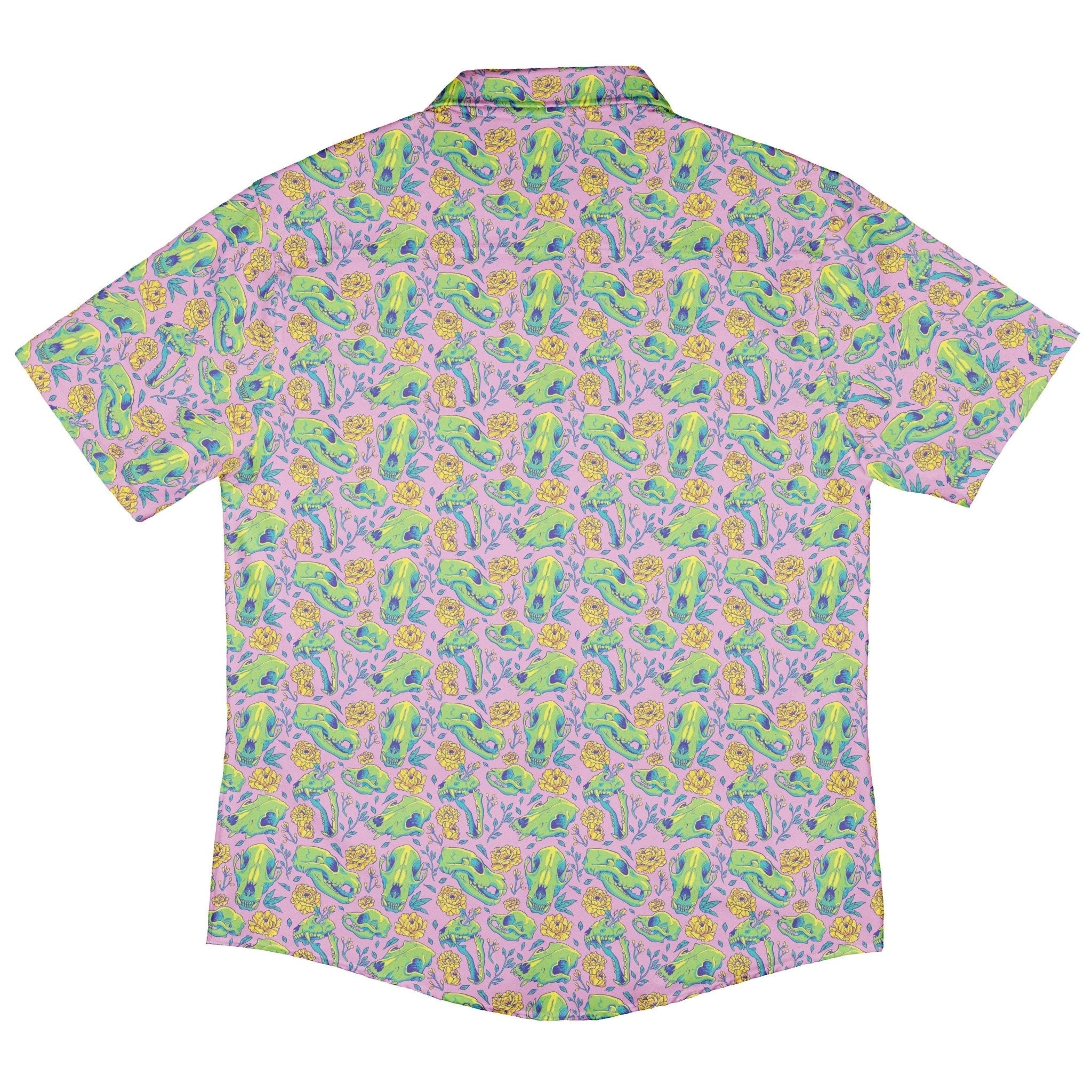 Wildfang Flora Pink Button Up Shirt Geek Nerd adult sizing animal patterns botany print