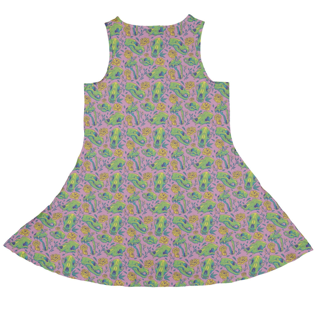 Wildfang Flora Pink Dress Geek Nerd animal patterns botany print Design by Julie Kitzes