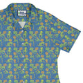 Wildfang Flora Blue Curvy Button Up Shirt Geek Nerd animal patterns botany print Design by Julie Kitzes