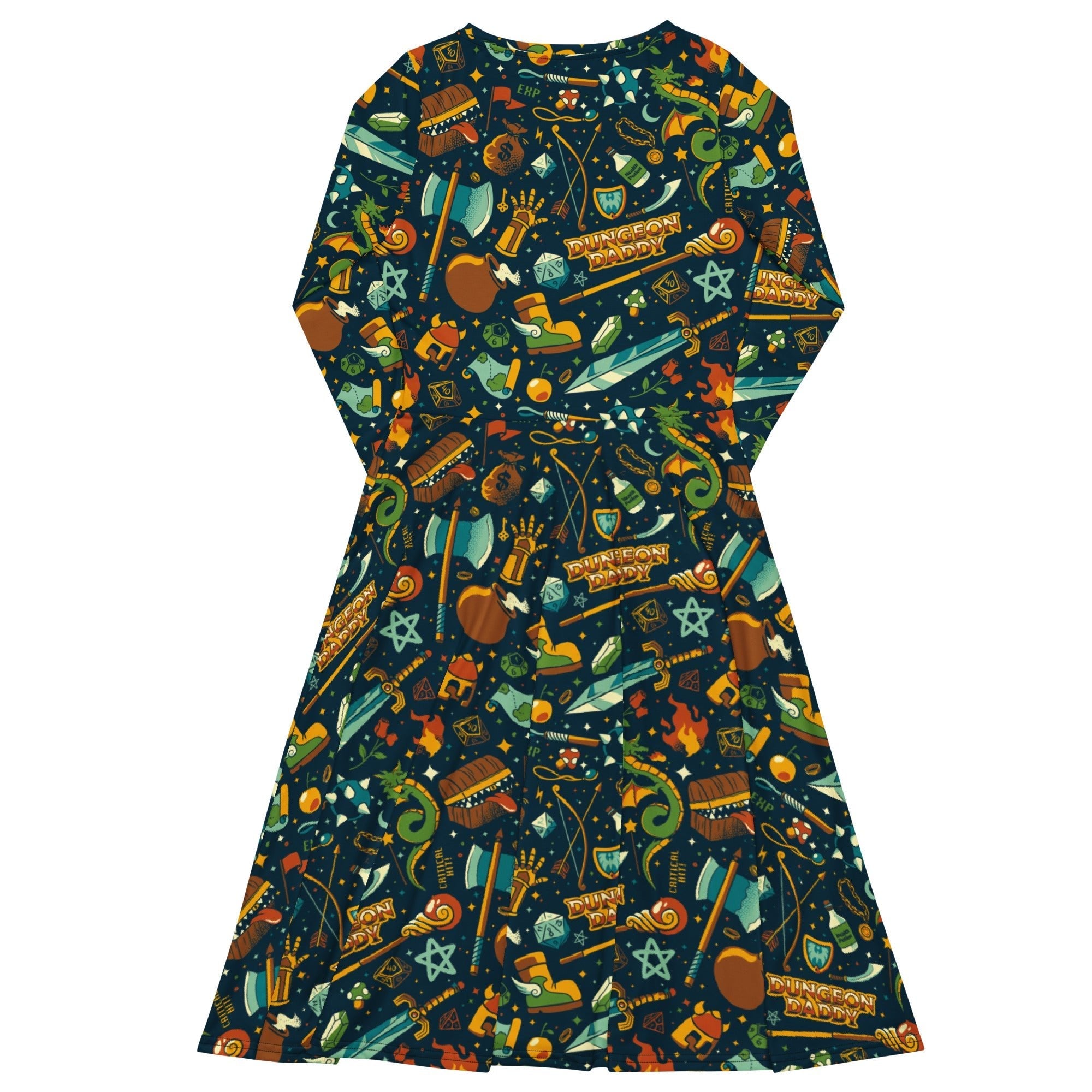 Nerdy Dungeon Daddy Long Sleeve Midi Dress