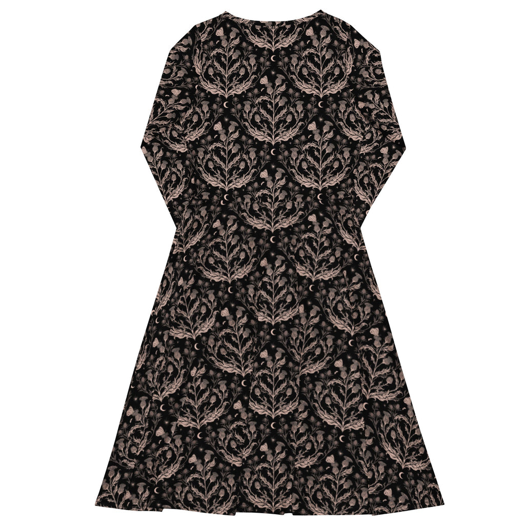 Episodic Thistle Home Black White Long Sleeve Midi Dress 8