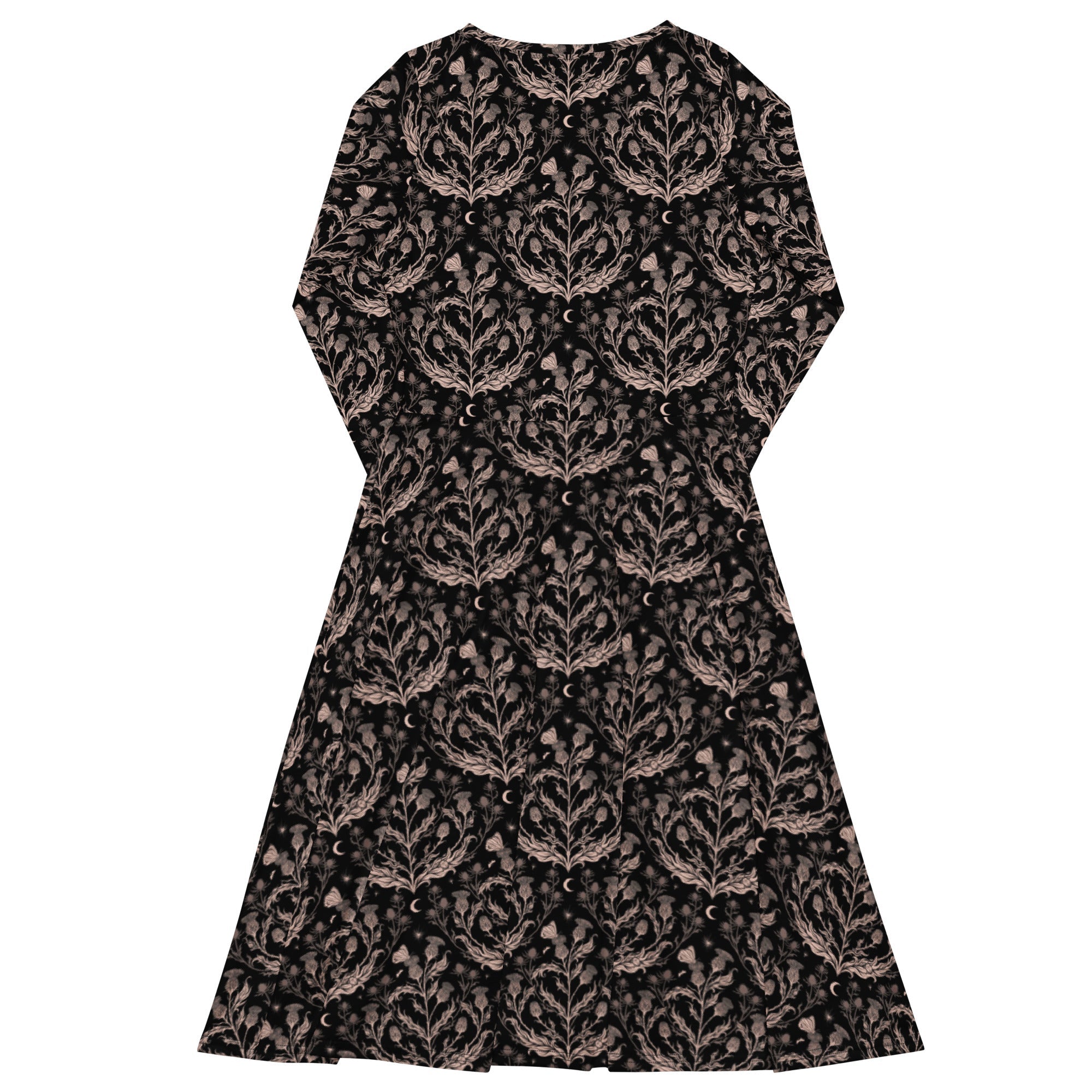 Episodic Thistle Home Black White Long Sleeve Midi Dress 8