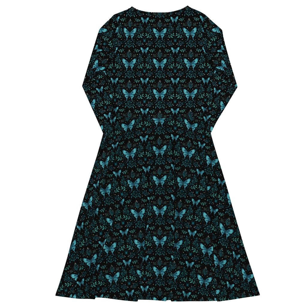 Episodic Mystical Butterfly Long Sleeve Midi Dress 8