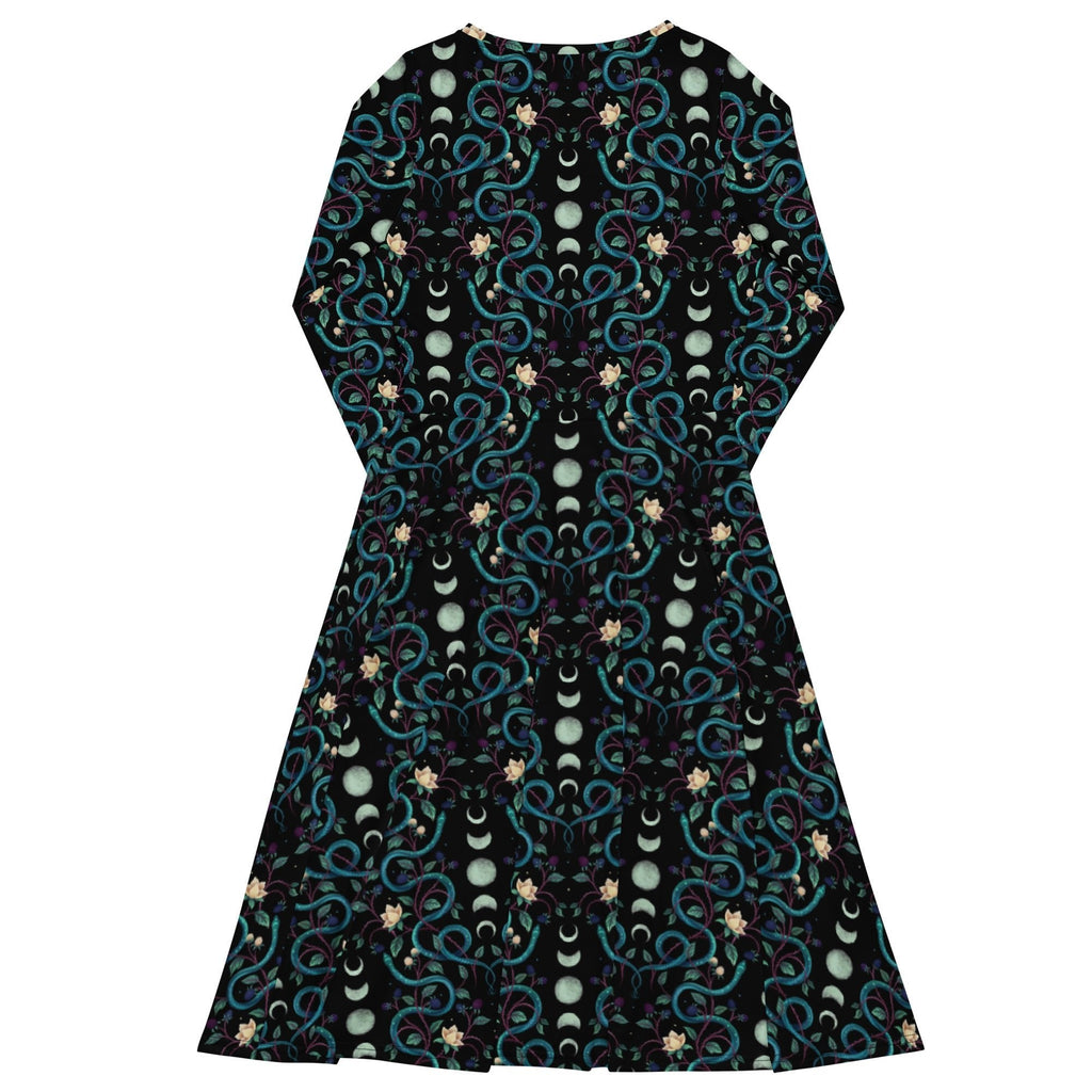 Episodic Serpent Moon Long Sleeve Midi Dress 8