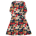 Nerdy Modern Koi Long Sleeve Midi Dress