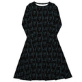 Nerdy Floppy Disk Long Sleeve Midi Dress