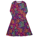 Nerdy Science Marine Biology Rainbow Coral Long Sleeve Midi Dress