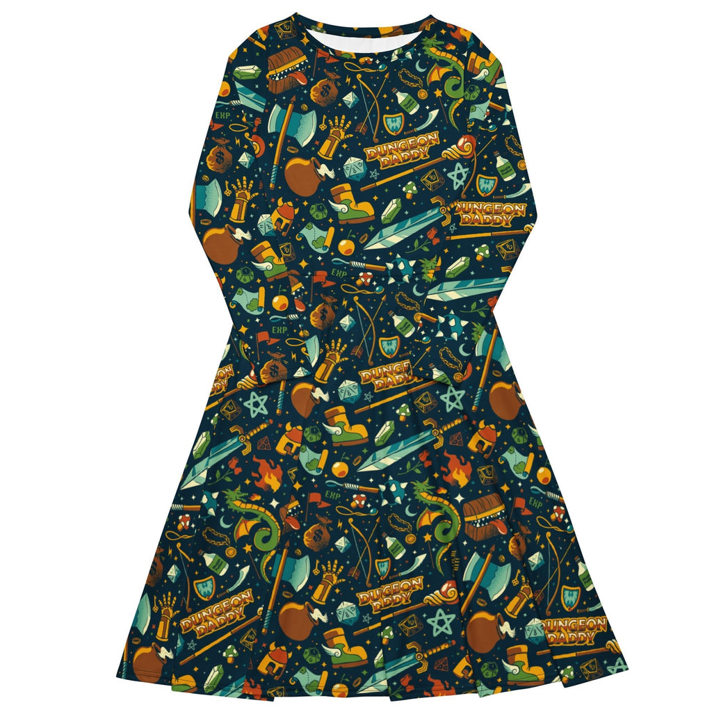 Nerdy Dungeon Daddy Long Sleeve Midi Dress