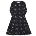 Nerdy Anime Sushi Rolls Dark Long Sleeve Midi Dress