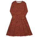 Human Anatomy Red Long Sleeve Midi Dress 1