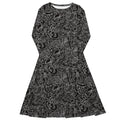 Human Anatomy Black Long Sleeve Midi Dress 1