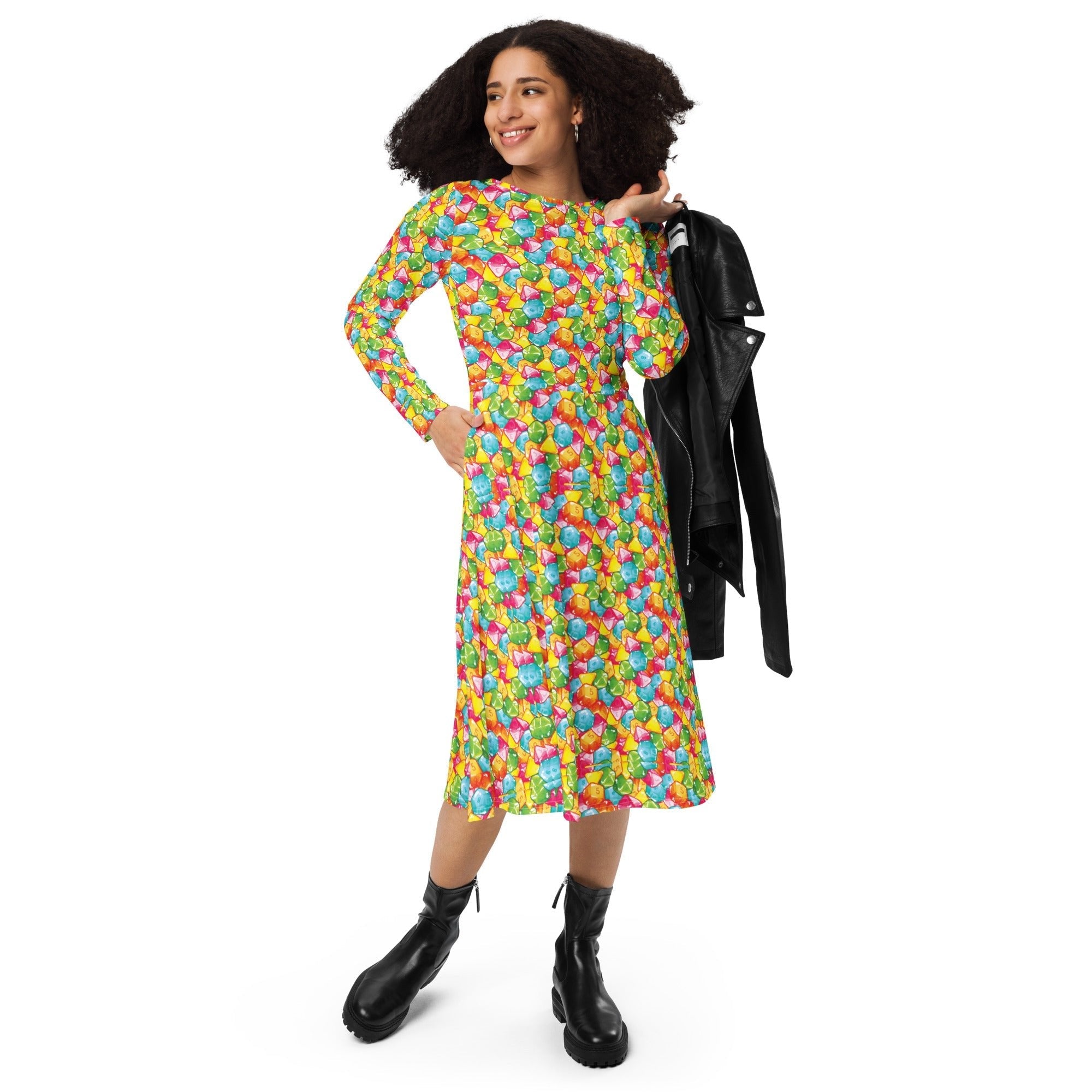 DND Gummies Long Sleeve Midi Dress 4