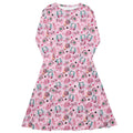 Anime Gamer Items Pink Long Sleeve Midi Dress 1