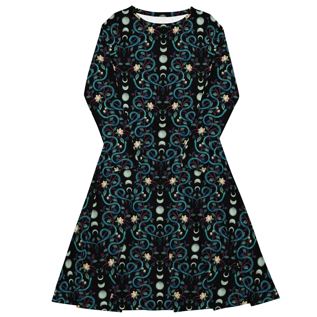 Episodic Serpent Moon Long Sleeve Midi Dress 1
