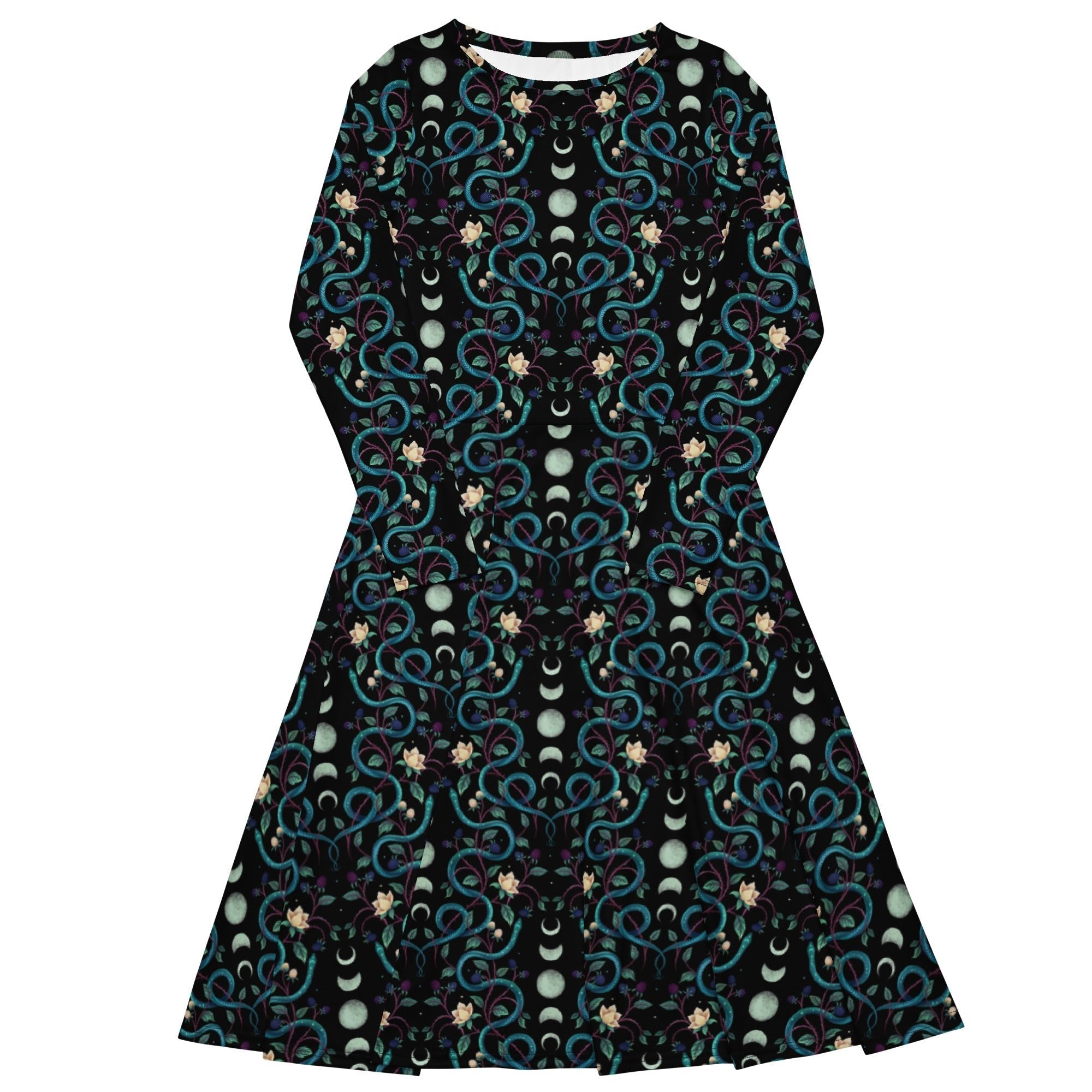 Episodic Serpent Moon Long Sleeve Midi Dress 1