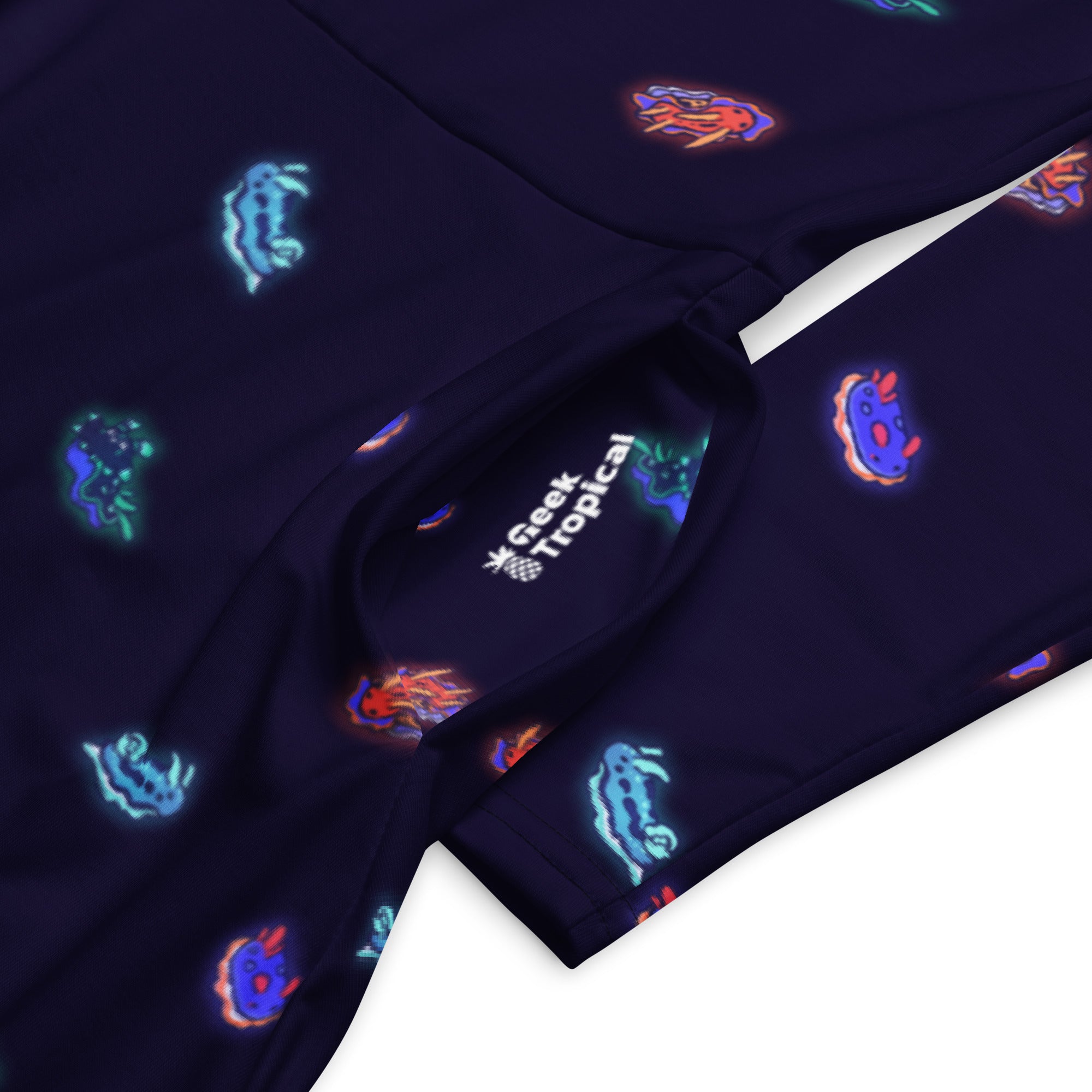 Nerdy Cute Sea Slugs Long Sleeve Midi Dress