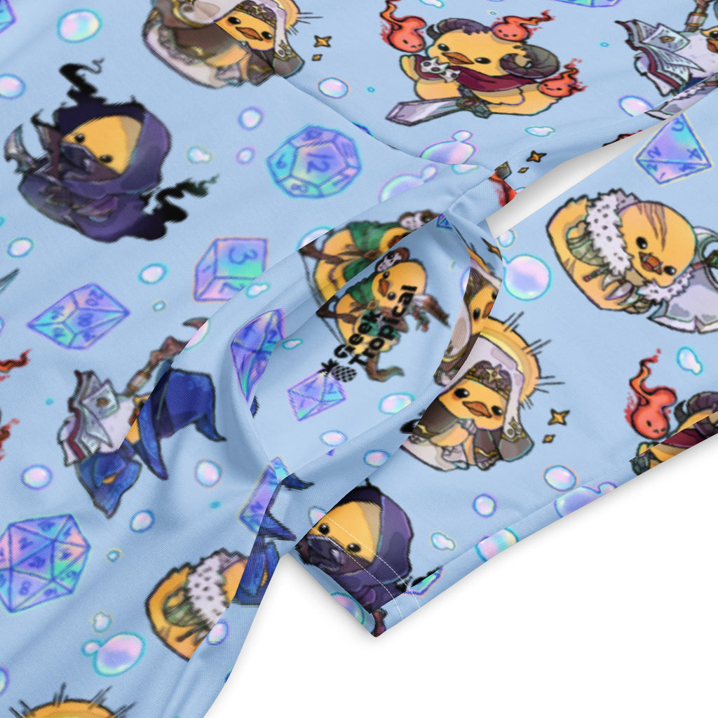 Nerdy DnD Classes Rubber Ducks Long Sleeve Midi Dress