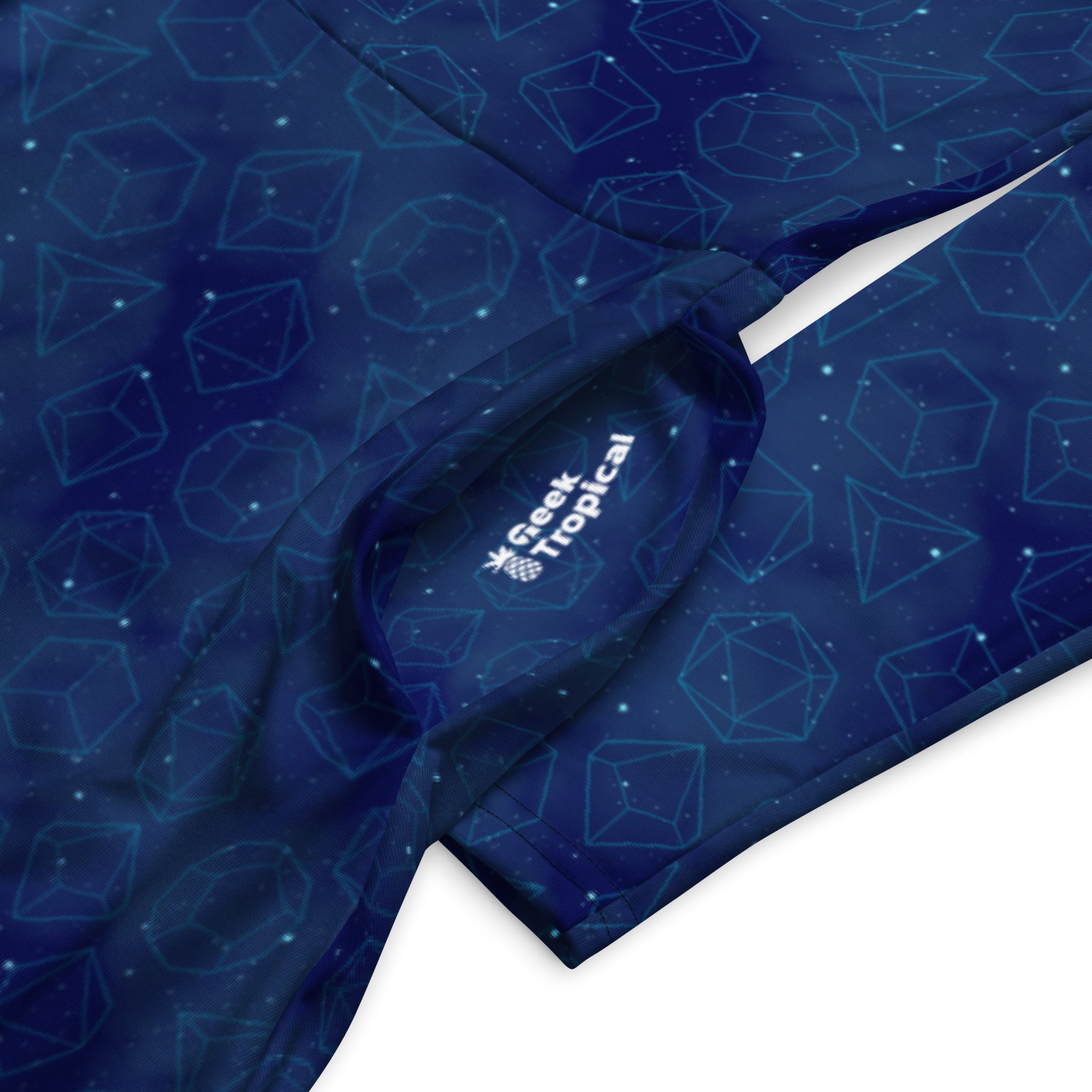 Nerdy Space RPG Dice Blue Dnd Long Sleeve Midi Dress