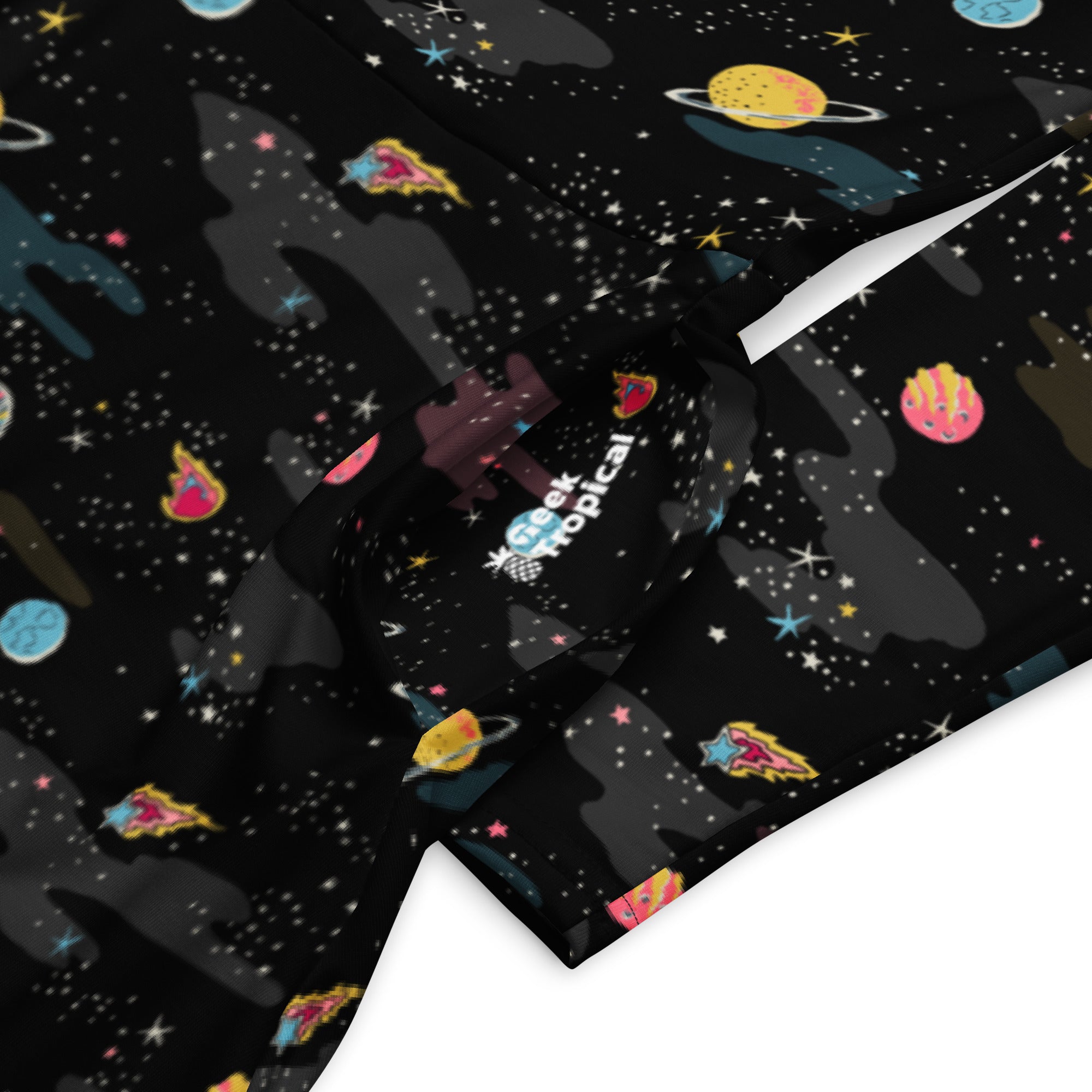 Nerdy A Starry Galaxy Outer Space Long Sleeve Midi Dress