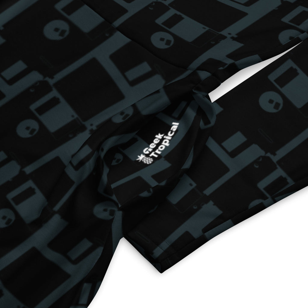 Nerdy Floppy Disk Long Sleeve Midi Dress