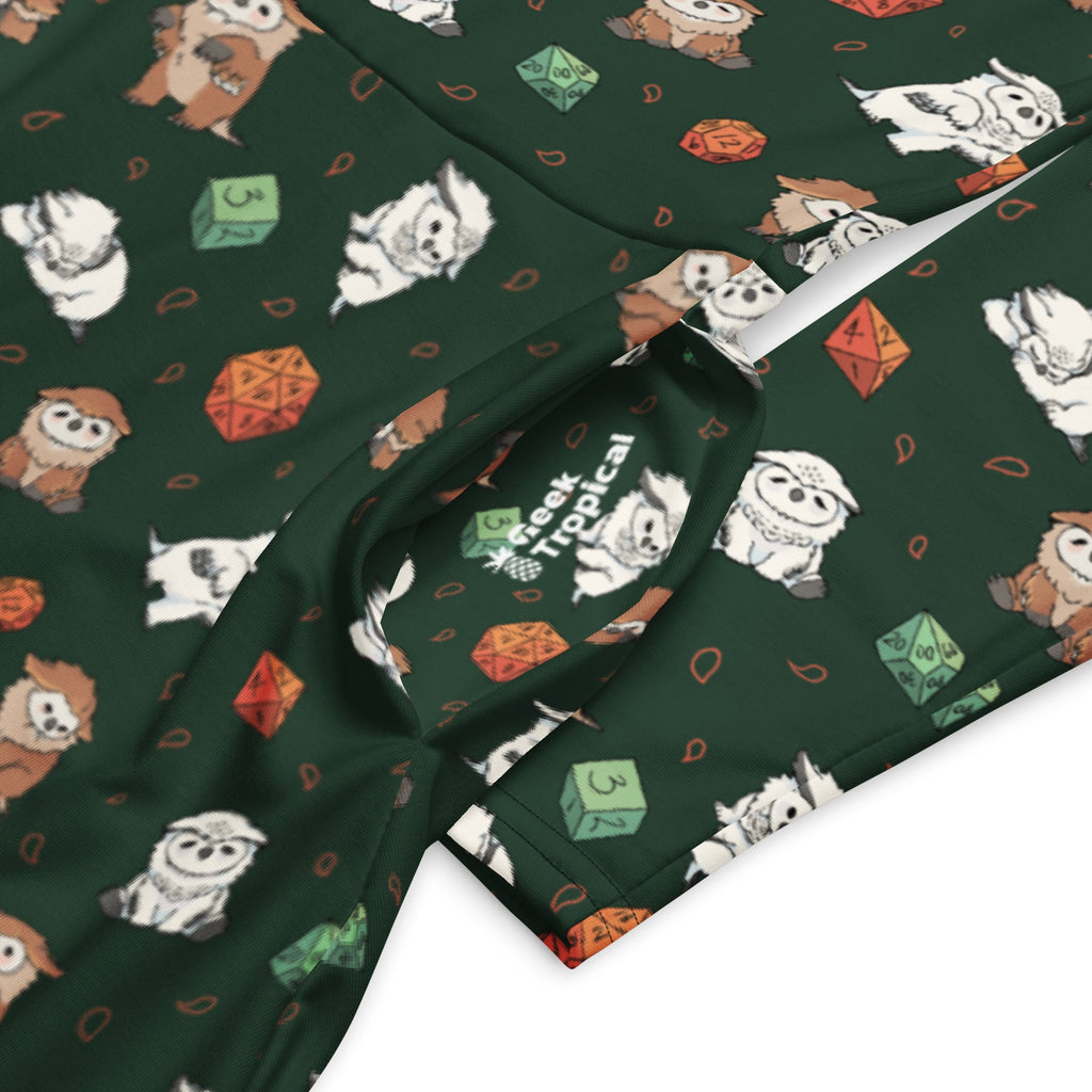 Nerdy Dnd Owlbears Long Sleeve Midi Dress