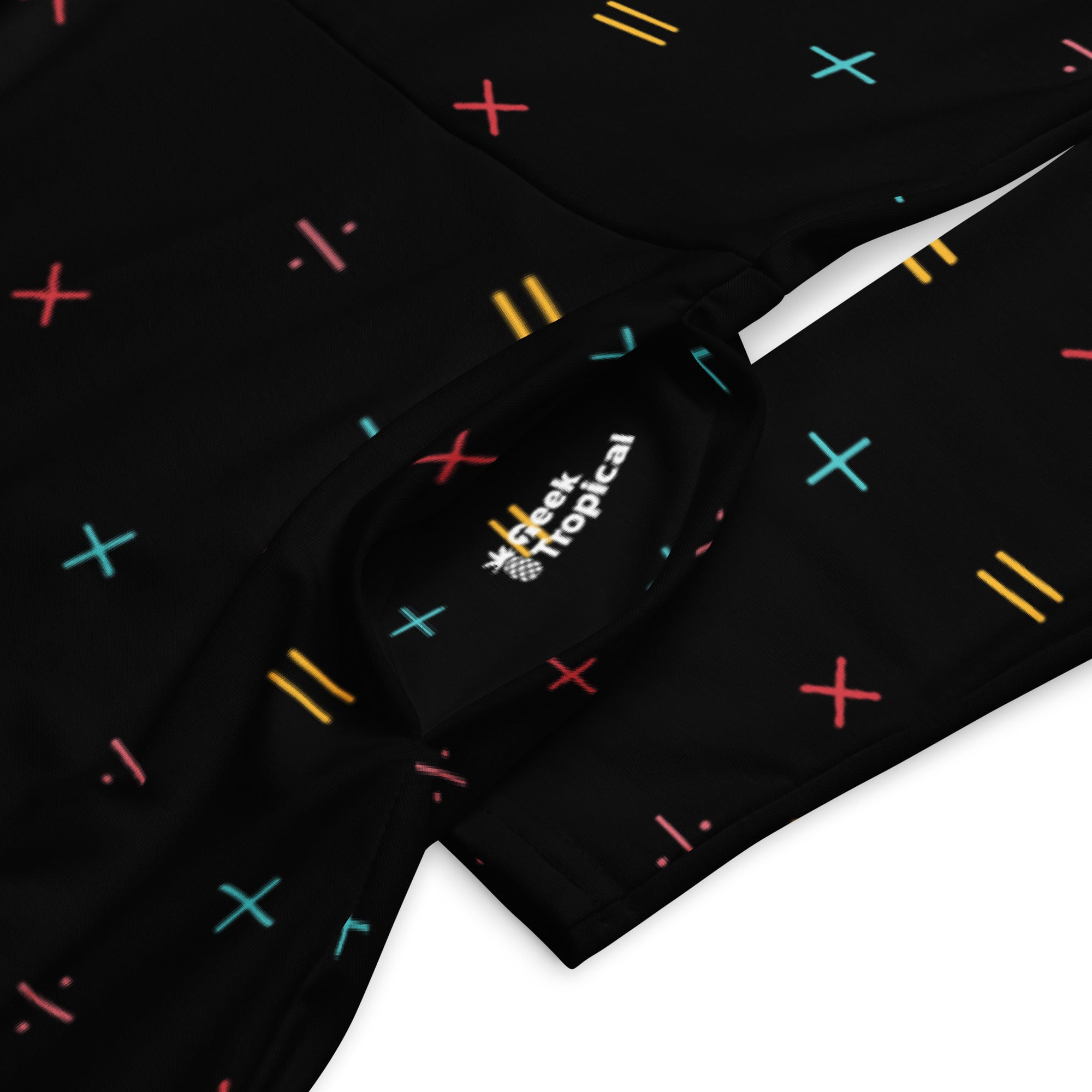 Nerdy Math Symbols Black Long Sleeve Midi Dress