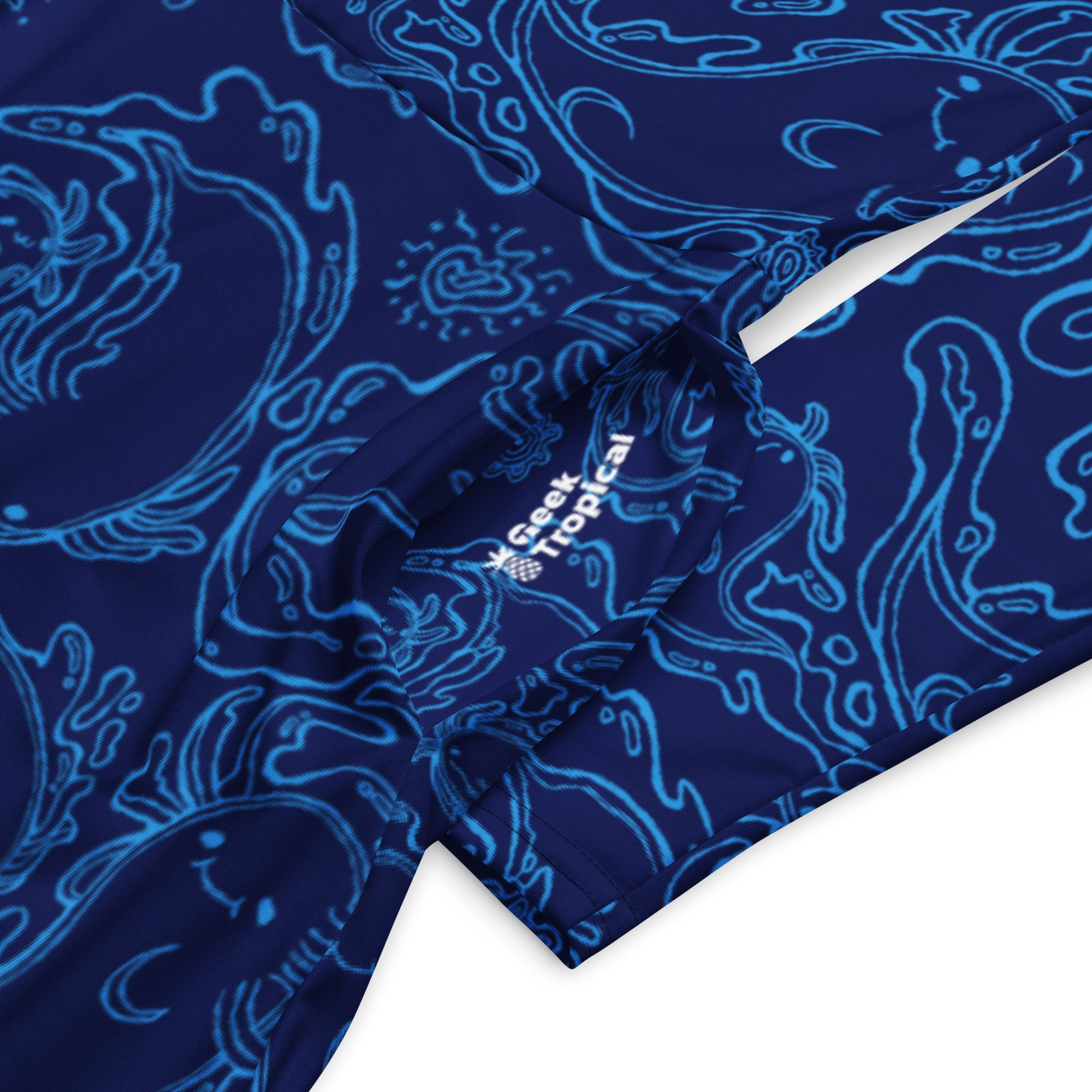 Nerdy Axolotl Waterbending Salamanders Long Sleeve Midi Dress