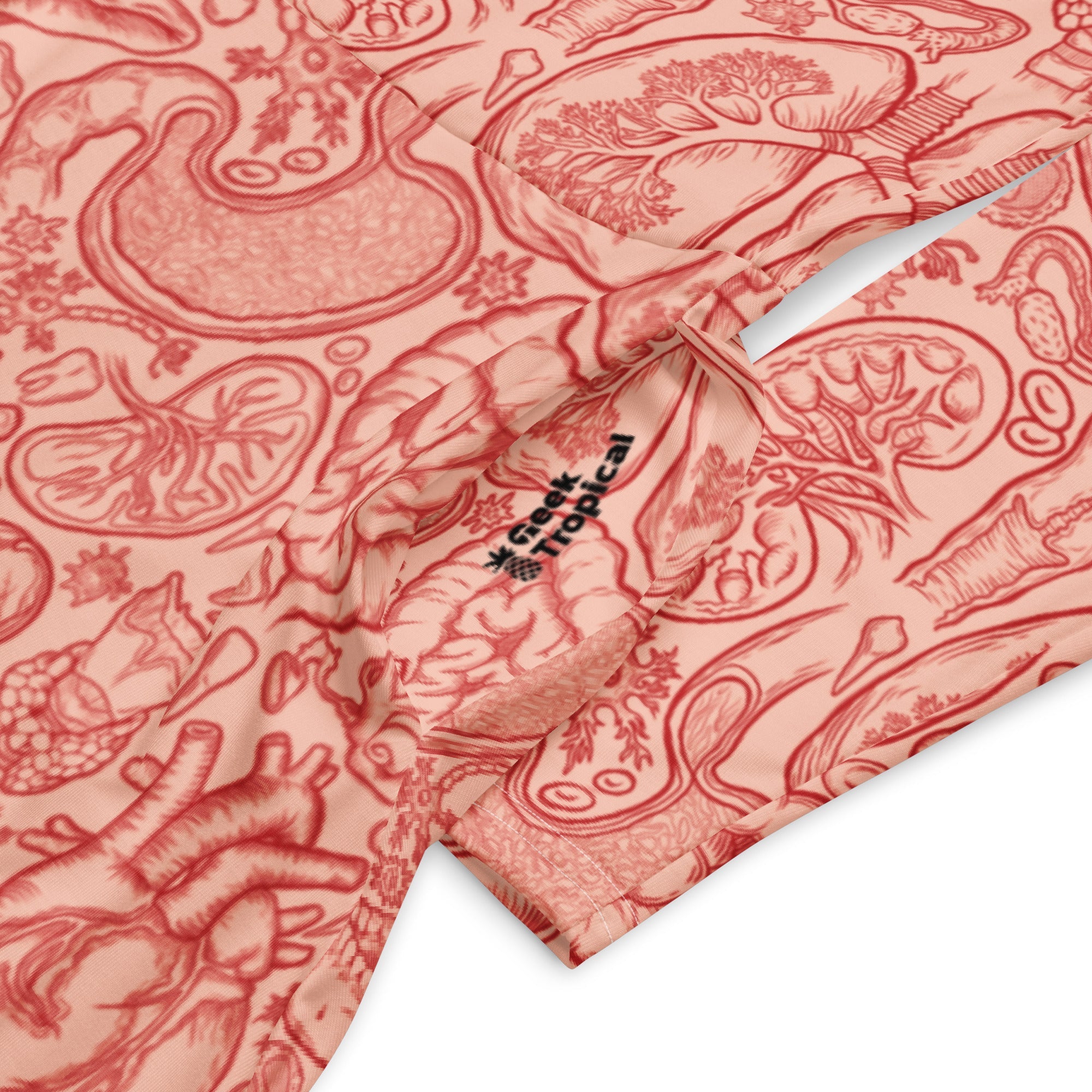 Human Anatomy Light Long Sleeve Midi Dress 7