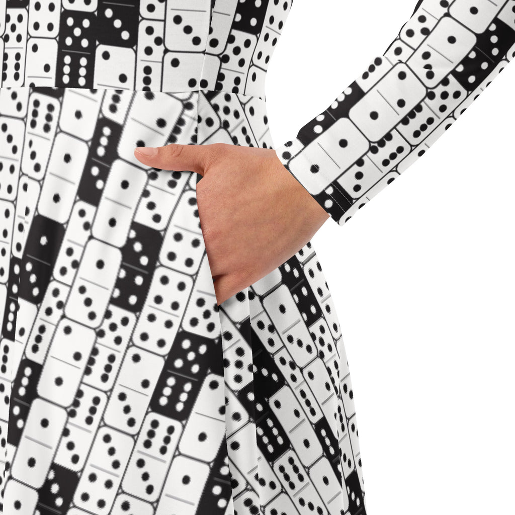 Dominos Long Sleeve Midi Dress 6