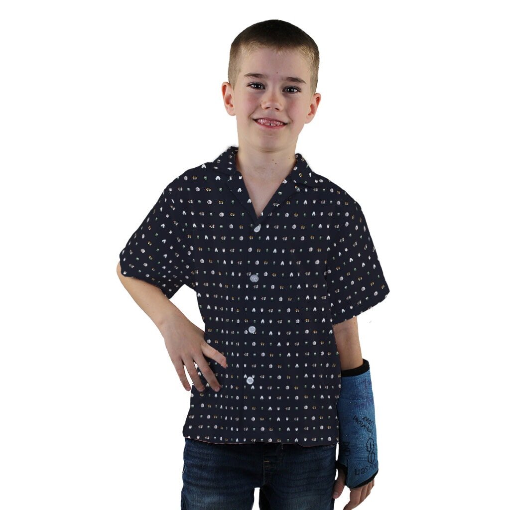 Anime Sushi Rolls Dark Youth Hawaiian Shirt - YXS - -