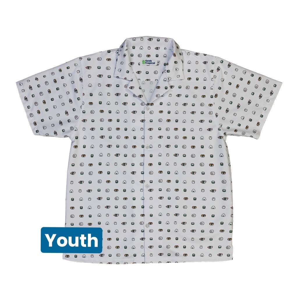 Anime Sushi Rolls Light Youth Hawaiian Shirt - YXS - -