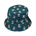 Anxious Ghosts Green Bucket Hat - M - Black Stitching - -