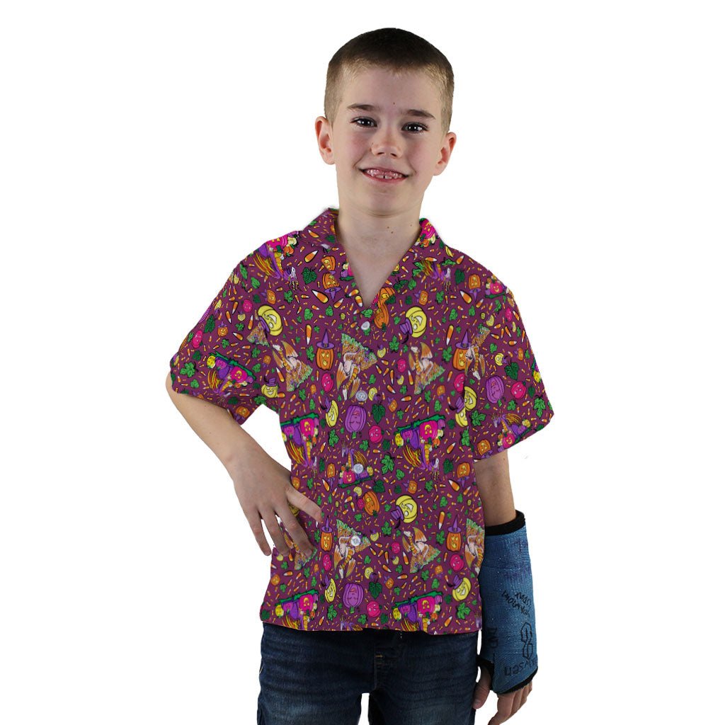 Candy Corn Dragon Youth Hawaiian Shirt - YXS - -
